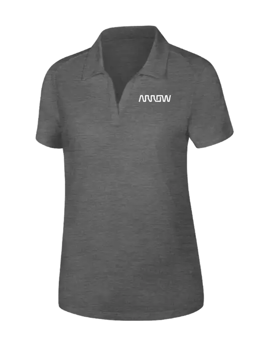 Dark Grey Heather Womens PosiCharge Tri-Blend Wicking Polo w/Arrow Electronics Logo