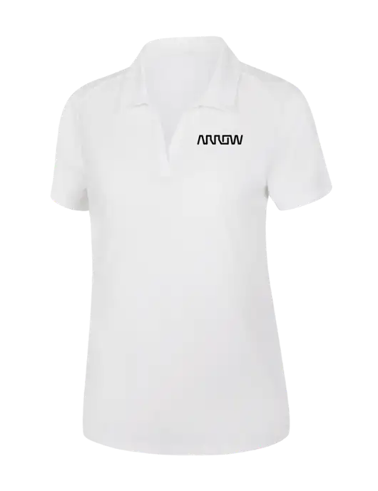 White Womens PosiCharge Tri-Blend Wicking Polo w/Arrow Electronics Logo