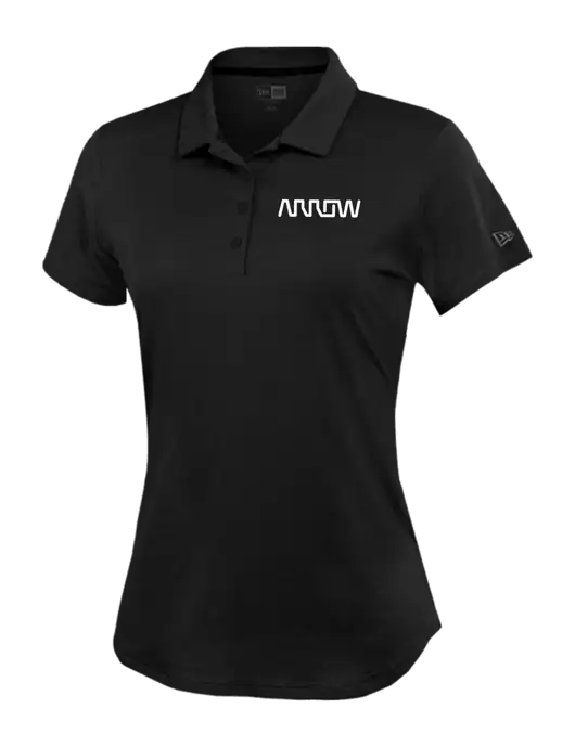 New Era Womens Power Black Polo w/Arrow Electronics Logo