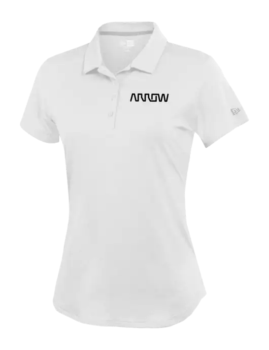 New Era Womens Power White Polo w/Arrow Electronics Logo