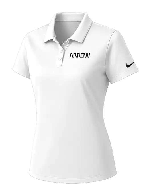 Nike Womens White Dry Essential Solid Polo w/Arrow Electronics Logo