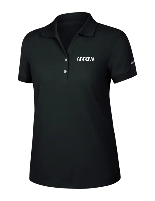 Nike Womens Dri-FIT Classic Black Polo w/Arrow Electronics Logo