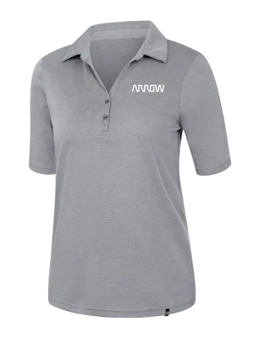 TravisMathew Womens Medium Grey Heather Sunsetters Polo w/Arrow Electronics Logo