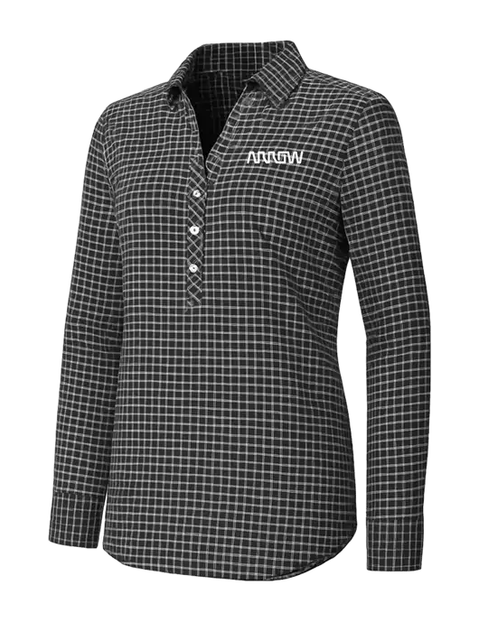 Womens Dark Grey/White City Stretch Shirt w/Arrow Electronics Logo