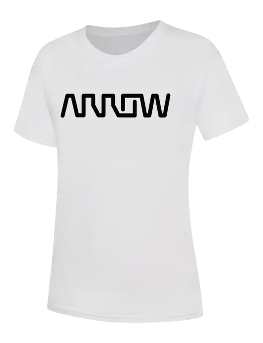 Womens White Core Blend Tee w/Arrow Electronics Logo