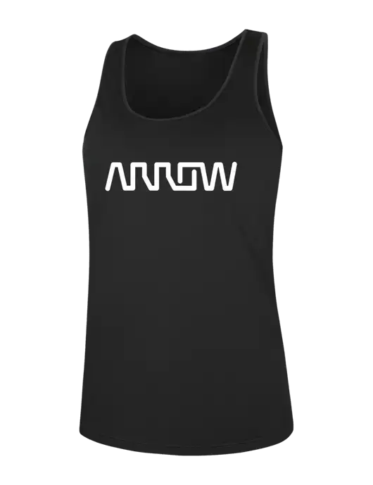 Womens Black PosiCharge Competitor Racerback Tank w/Arrow Electronics Logo