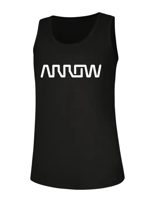 Womens Black Perfect Tri Racerback Tank w/Arrow Electronics Logo