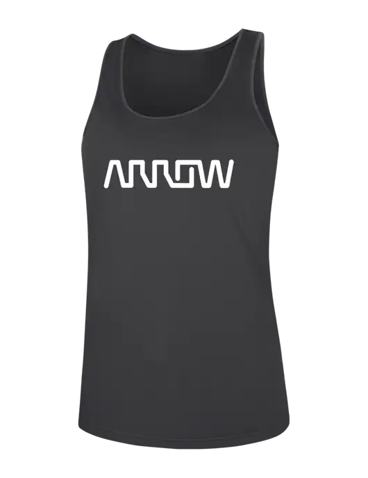 Womens Dark Grey PosiCharge Competitor Racerback Tank w/Arrow Electronics Logo