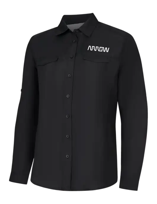 Womens Black Long Sleeve UV Daybreak Shirt w/Arrow Electronics Logo