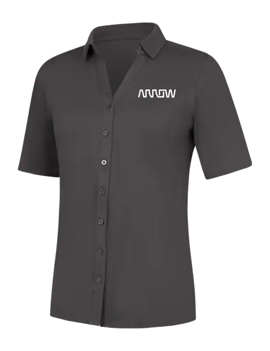 Womens Dark Grey City Stretch Top w/Arrow Electronics Logo
