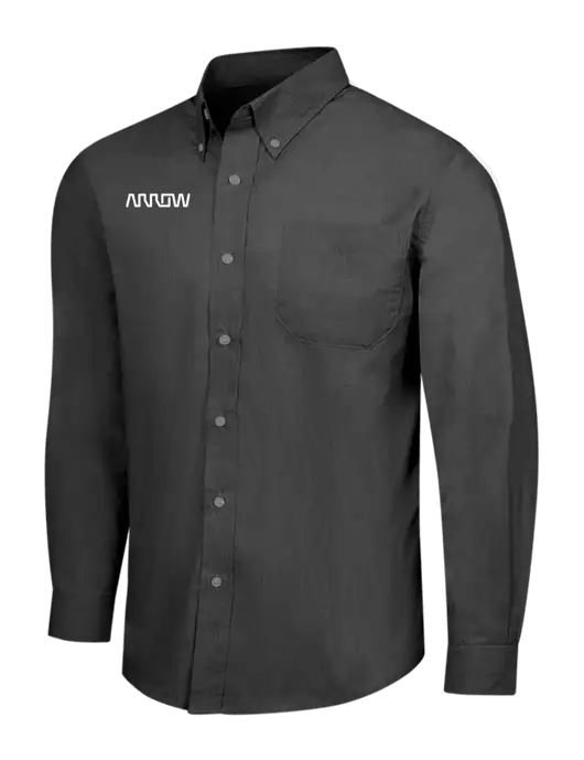 Soft Black Crosshatch Easy Care Shirt w/Arrow Electronics Logo