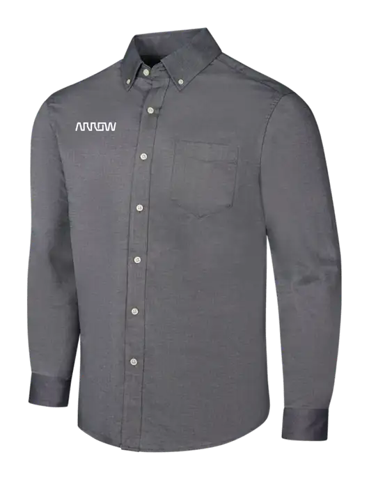 Dark Grey SuperPro Oxford Shirt w/Arrow Electronics Logo