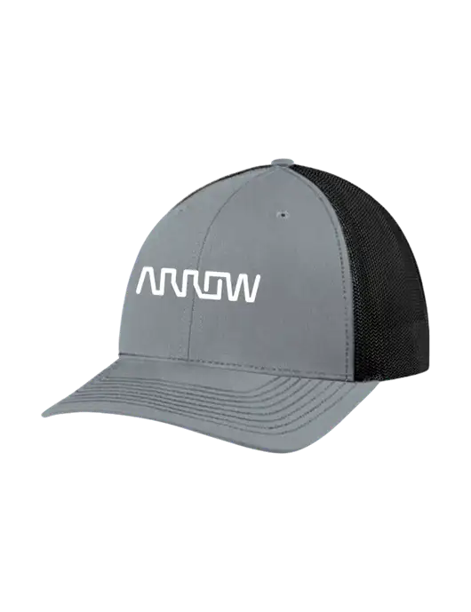 Richardson Adjustable Snapback Original 112 Trucker Cap Heather Grey w/Black Mesh w/Arrow Electronics Logo