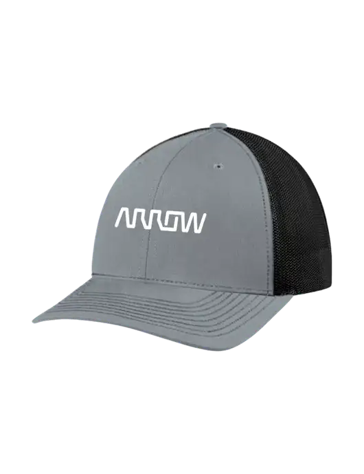 Richardson Adjustable Snapback Original 112 Trucker Cap Heather Grey w/Black Mesh w/Arrow Electronics Logo