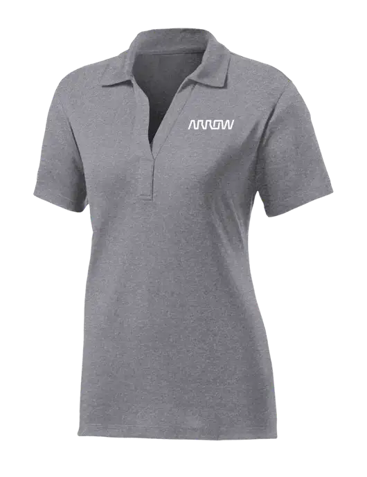 Womens Medium Grey Heather Contender Polo w/Arrow Electronics Logo