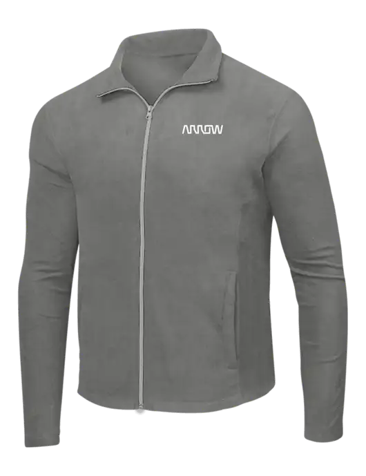 Medium Grey Microfleece Jacket w/Arrow Electronics Logo
