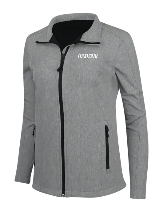 Medium Grey Heather Womens Core Soft Shell Jacket w/Arrow Electronics Logo