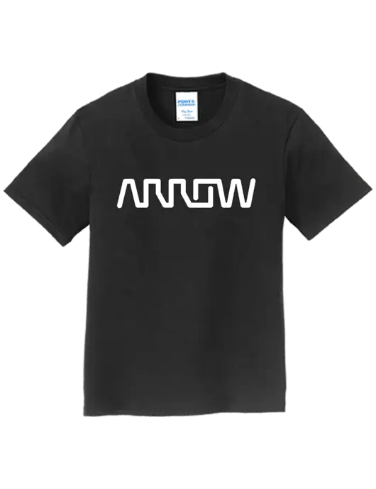 Youth Ring Spun Jet Black 4.5 oz T-Shirt w/Arrow Electronics Logo