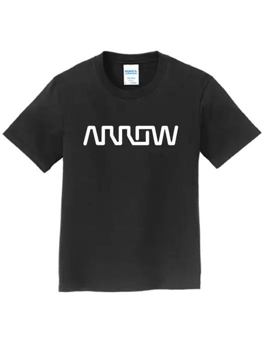 Youth Ring Spun Jet Black 4.5 oz T-Shirt w/Arrow Electronics Logo