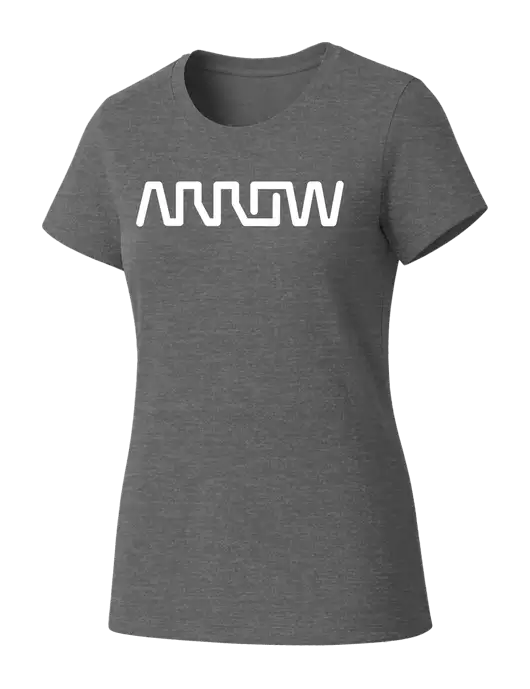 Womens Seriously Soft Grey Frost T-Shirt w/Arrow Electronics Logo