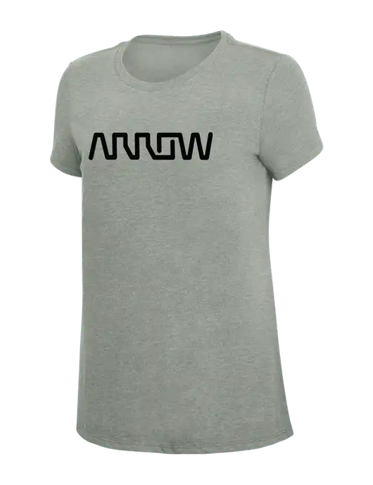 Womens Simply Soft Grey Frost 4.5oz  Poly/Combed Ring Spun Cotton T-Shirt w/Arrow Electronics Logo
