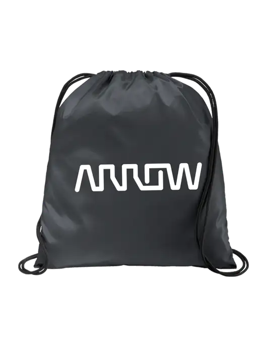 Drawstring  Graphite Grey Cinch Pack w/Arrow Electronics Logo