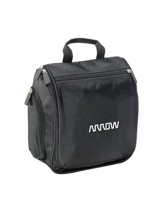 Hanging Black Toiletry Kit w/Arrow Electronics Logo