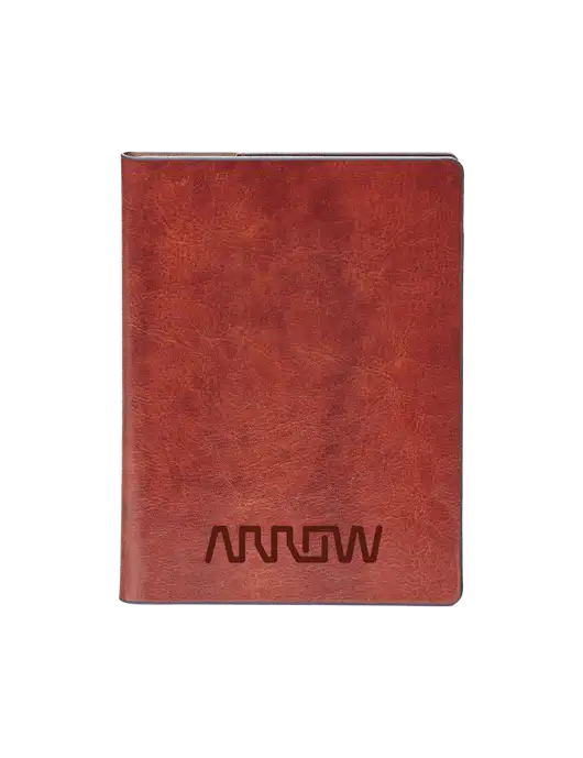 Fabrizio Brown Rfid Passport Holder w/Arrow Electronics Logo