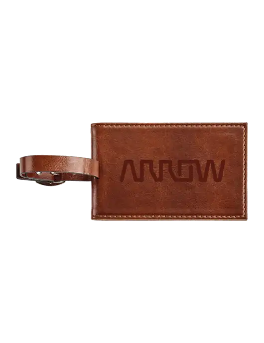 Fabrizio Brown Executive Luggage Tag w/Arrow Electronics Logo