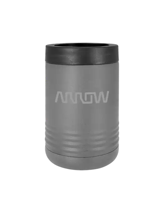 Polar Camel 12 oz Powder Coated Grey Vacuum Insulated Beverage Holder w/Arrow Electronics Logo