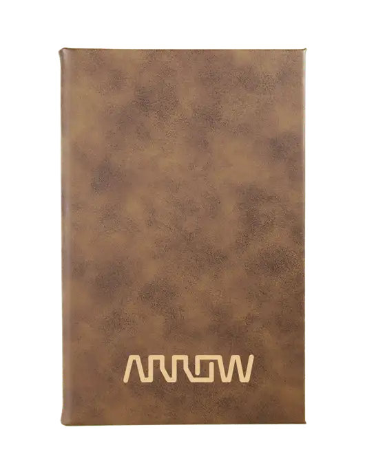 Rustic Leatherette 5.25 x 8.25 Journal w/Arrow Electronics Logo