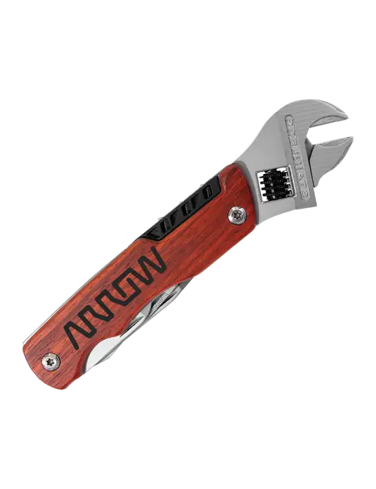 Wood Handle Wrench Multi Tool with Case w/Arrow Electronics Logo
