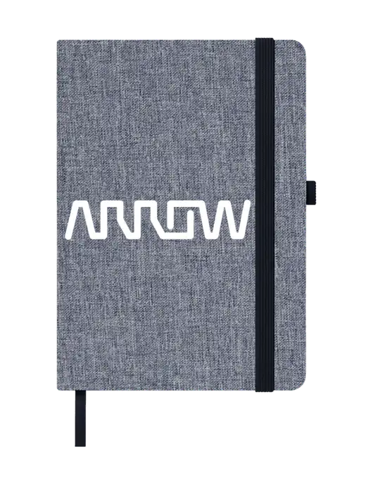 Twill Grey Heathered 5 x 7 Journal w/Arrow Electronics Logo