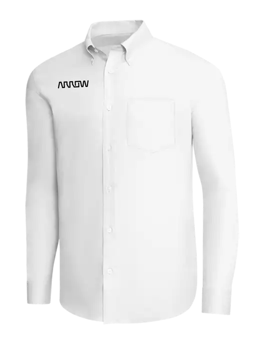 Brooks Brothers White Wrinkle-Free Stretch Pinpoint Shirt w/Arrow Electronics Logo