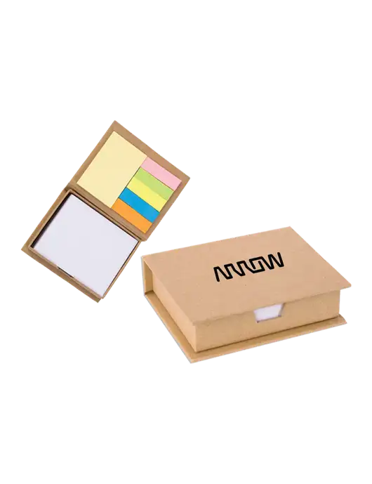 Eco-Recycled Sticky Note Memo Case, 4.56 x 3.75 w/Arrow Electronics Logo