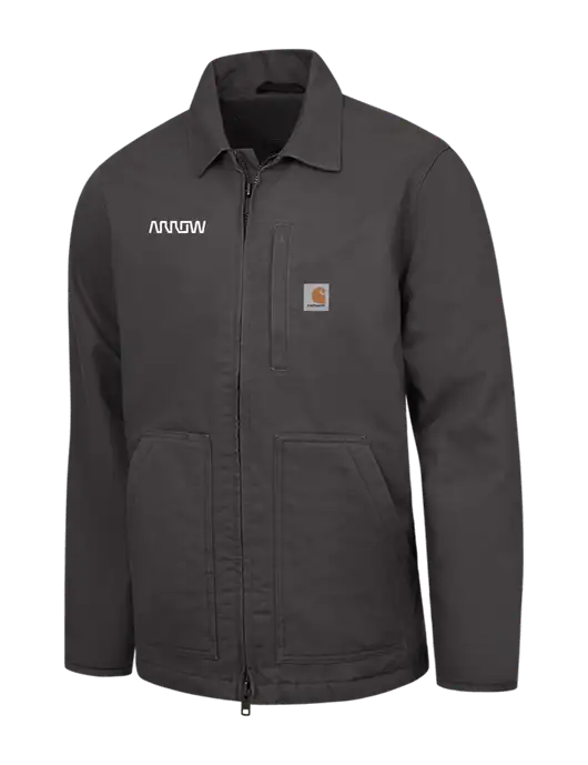 Carhartt Dark Grey Sherpa-Lined Coat w/Arrow Electronics Logo