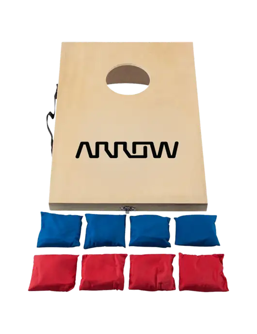 Mini 10 1/2" x 15 3/4" Wood Cornhole Game w/Arrow Electronics Logo
