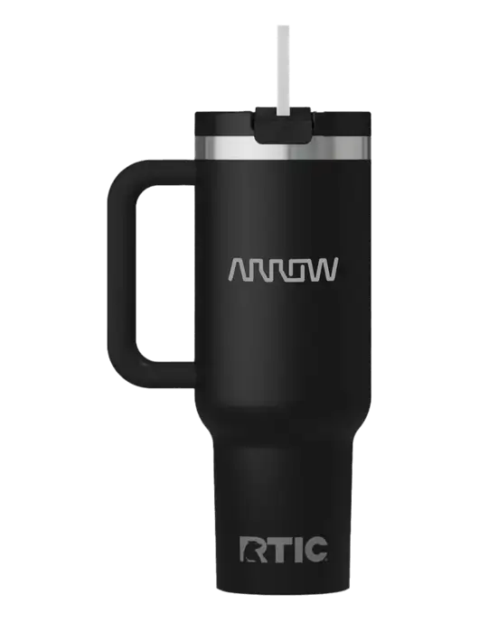 RTIC Road Trip 40 oz Black Tumbler  w/Arrow Electronics Logo