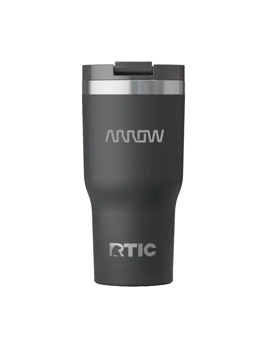 RTIC Essential 20 oz Charcoal Tumbler w/Arrow Electronics Logo