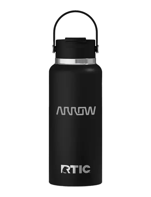 RTIC Outback 32 oz Black Bottle w/Arrow Electronics Logo