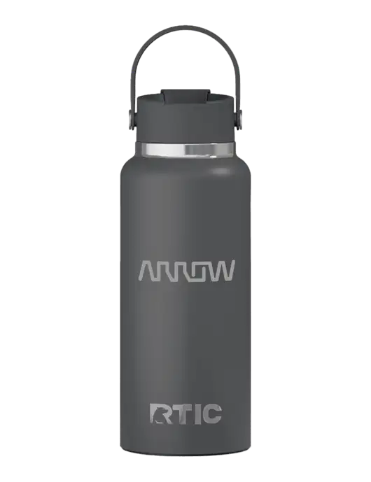 RTIC Outback 32 oz Charcoal Bottle w/Arrow Electronics Logo