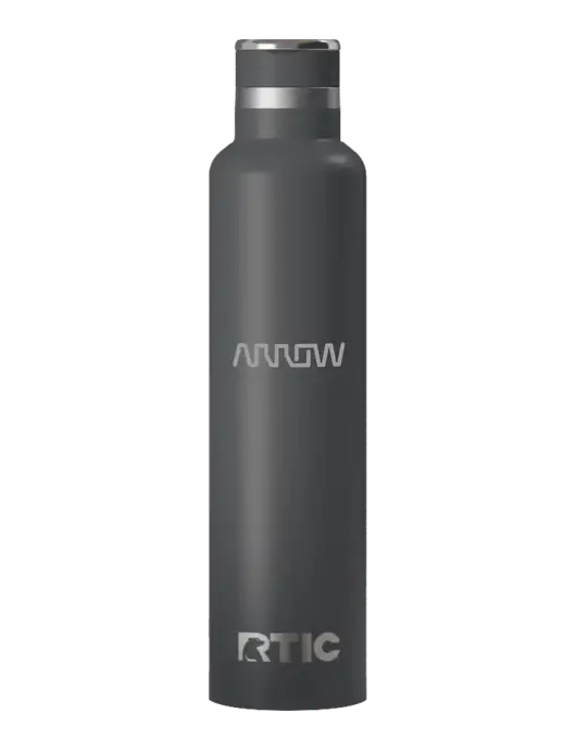 RTIC Journey 26 oz Charcoal Bottle w/Arrow Electronics Logo