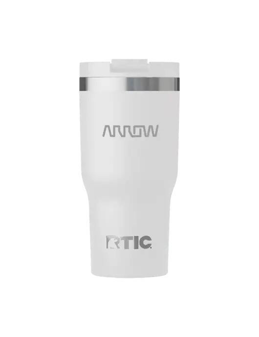 RTIC Essential 20 oz White Tumbler w/Arrow Electronics Logo