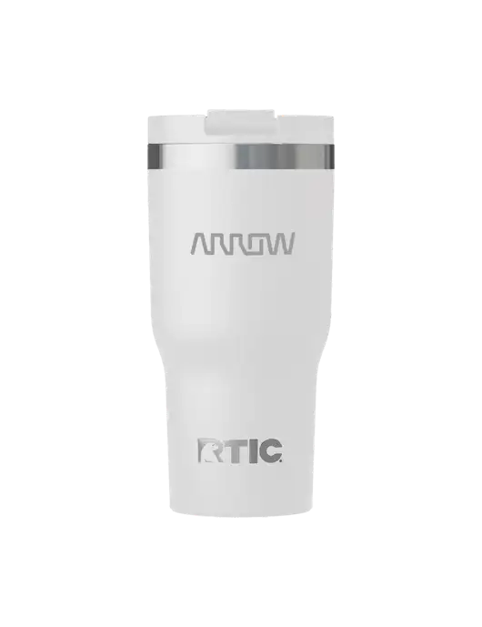 RTIC Essential 20 oz White Tumbler w/Arrow Electronics Logo