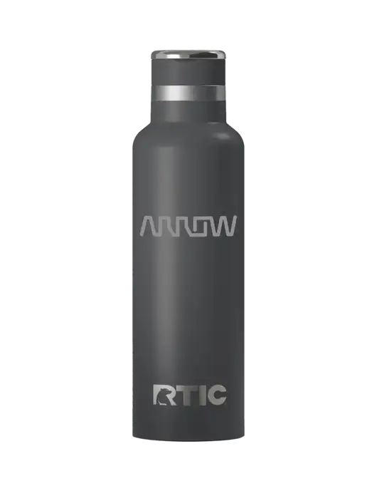 RTIC Journey 20 oz Charcoal Bottle w/Arrow Electronics Logo