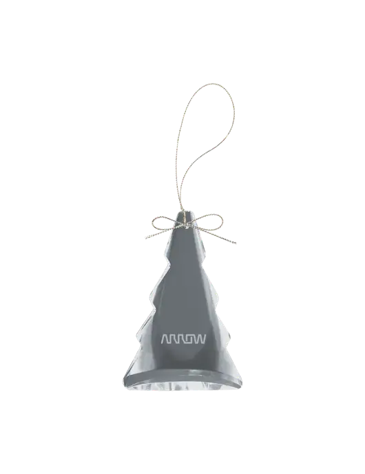 Crystal Tree Ornament w/Arrow Electronics Logo