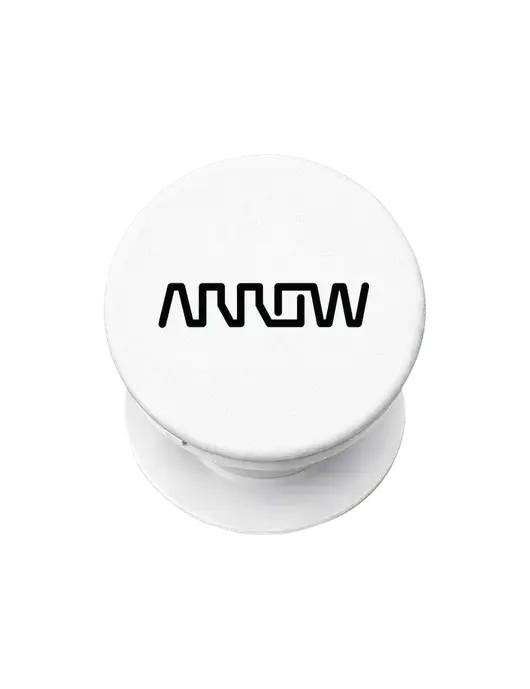 White PopPal Cell Phone Holder w/Arrow Electronics Logo