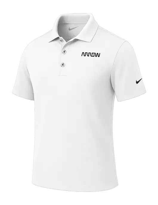 Nike White Tech Basic Dri-FIT Polo
 w/Arrow Electronics Logo
