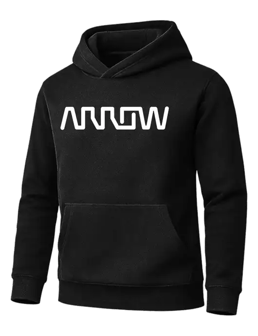 Cornerstone Black Tough Heavyweight Fleece Pullover Hoodie w/Arrow Electronics Logo