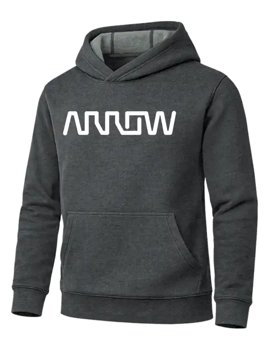 Cornerstone Charcoal Heather Tough Heavyweight Fleece Pullover Hoodie w/Arrow Electronics Logo